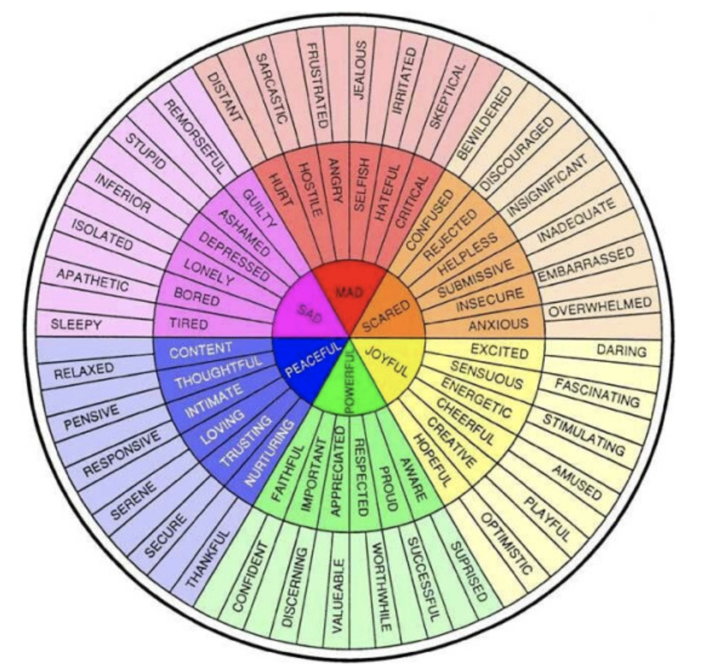 wheel of emotions pdf